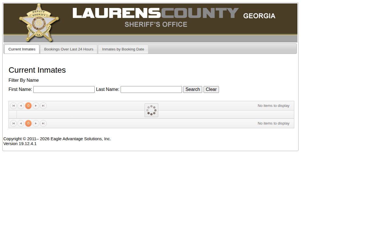 Official Laurens County released inmate and current booking search